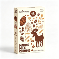 Boîte d'emballage en papier personnalisée pour café et céréales, pour céréales de petit-déjeuner pour adultes et enfants, flocons d'avoine raffinés en boîte