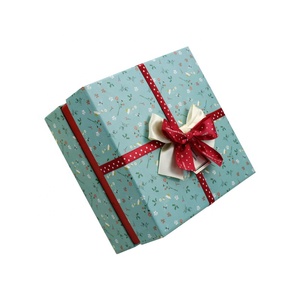 Wholesale rigid cardboard paper box base and lid Packaging Boxes lid and base box with ribbon - Product Image 2
