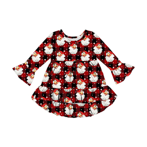<span class=keywords><strong>Robe</strong></span> de noël <span class=keywords><strong>pour</strong></span> filles, nouveau style, tenue à carreaux <span class=keywords><strong>noire</strong></span> et rouge, manches cloches, vêtement d'hiver à volants, boutique, nouvelle collection - Product Image 2
