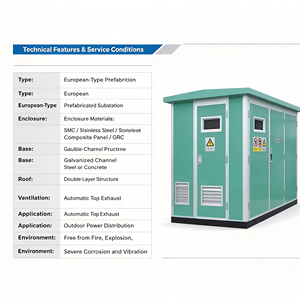 Kiosque de transformateur électronique compact préfabriqué Shenmeng YBP en aluminium et cuivre <span class=keywords><strong>triphasé</strong></span> pour extérieur européen - Product Image 1