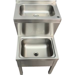 Fregadero de cocina comercial escalonado de acero inoxidable personalizado Victory Kitchen con orificios de drenaje para hoteles, restaurantes, laboratorios - Product Image 6