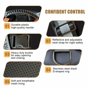 OEM/ODM Aksesori hewan peliharaan nilon modis dapat disesuaikan Set tali kekang anjing besar rompi anjing tali penuntun berjalan - Product Image 5