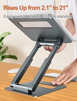 Support universel réglable pour ordinateur portable en alliage d'aluminium robuste, compatible avec les ordinateurs portables jusqu'à 17 pouces