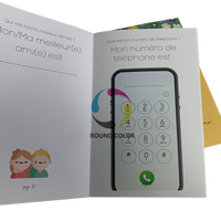 Service d'impression de brochures et de livrets pour enfants en papier et carton écologiques, avec reliure cousue sur mesure en usine, pour adultes et enfants