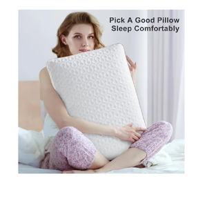 Oreiller de lit en mousse à mémoire de forme blanche d'un fabricant fiable |   Oreiller de soutien doux et durable de haute qualité pour toutes les positions de sommeil - Product Image 2