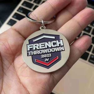 Design OME Factory Wholesale Custom <b>Brass</b> Keychain Cute 2D 3D Company Logo <b>Letter</b> Keyring Enamel Custom Metal Keychain - Product Image 2