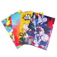 Carpeta de Archivo Transparente en Forma de L con Diseño Personalizado de Anime Kpop, Carpeta de Plástico PP A4 para Documentos, Presentaciones Escolares y Publicidad