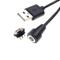 Cable de carga magnético fuerte de alto rendimiento, conector macho Circular de 2 pines, conector redondo personalizado, magnético