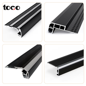 Perfil de Aluminio para Escaleras SDW070LED, Cubierta de Canal Antideslizante con Inserto de Goma, Barra de Iluminación Trasera, Tira de Luz para Escaleras - Product Image 5