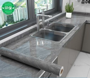 Carta da Parati Moderna Effetto Marmo 40cm, Autoadesiva, Rimovibile, Impermeabile, Design a Motivi per Cucina e Hotel - Product Image 2