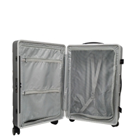 Ensemble de bagages de voyage 3 pièces de style Alien mécanique gris, valise à roulettes de haute qualité en PC + cadre en aluminium, serrure TSA, étanche