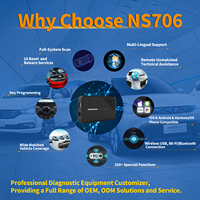 Outil de Diagnostic automatique Humzor NS 706 outil OBD2 pour voitures avec fonction spéciale et fonction de programmation de clé