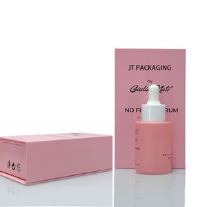Luxury 1Oz 30Ml 50Ml Pink Colored Essential Oil Serum Bottle Rosa Glass Dropper Bottles With Cosmetic Packaging Paper <b>Box</b> - Product Image 3