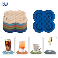 Sous-verre en silicone uni résistant à la chaleur, tapis de table, support pour casserole, égouttoir à fruits, style moderne et minimaliste