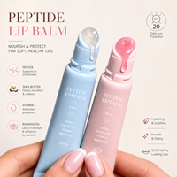 Gloss à lèvres hydratant et repulpant au peptide OEM, effet brillant gelée, SPF 20, longue tenue, végétalien