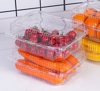 Boîte à fruits en plastique jetable boîte à fraises transparente