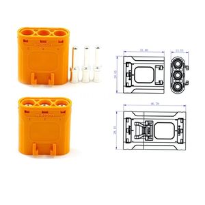 ชุดขั้วต่อล็อค Amass LCC30-M LCC30-F พร้อมสายไฟ - ปลั๊กแบบหนีบทำจากทองเหลืองชุบเงินสำหรับชุดแบตเตอรี่ลิเธียม - Product Image 3