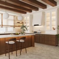 Ensemble d'armoires de cuisine de style moderne Aige, design simple, pour petites cuisines, installation complète, armoires de cuisine pour appartement