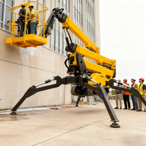 Elevador articulado sobre orugas de araña todo terreno de 10-24M, plataforma de trabajo aéreo, chasis de orugas, elevador telescópico hidráulico eléctrico - Product Image 1