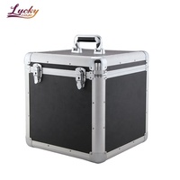 Boîtier en aluminium personnalisé en usine, étui pour disques vinyles en aluminium avec support OEM/ODM, étui portable pour CD avec protection en aluminium