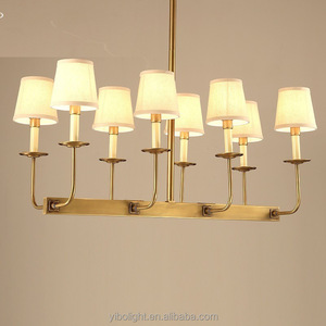 Lámpara Colgante Moderna <span class=keywords><strong>de</strong></span> Cobre, Estilo Antiguo, Pantalla <span class=keywords><strong>de</strong></span> Tela, LED Blanco Cálido 3500K, Garantía <span class=keywords><strong>de</strong></span> 3 Años, Regulable, Certificación CE - Product Image 5