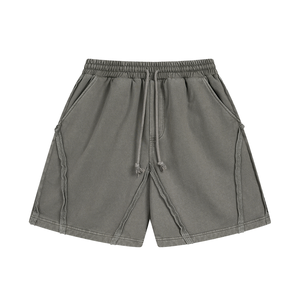 Shorts déchirés et délavés 400G avec logo personnalisé – Short de sport et streetwear pour homme – Qualité supérieure, personnalisable, tendance, décontracté, été - Product Image 5