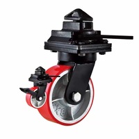 Roues pivotantes robustes pour conteneurs de 10 à 20 tonnes, double rangée, frein à pédale latéral, nylon, modèle DongWei, 4 à 12 pouces, garantie 1 an
