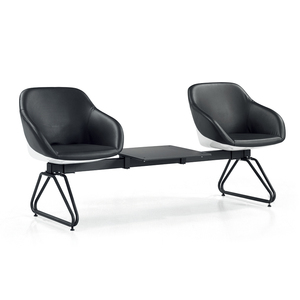 Silla de espera de 3 plazas con estructura metálica para aeropuerto, hospital, estación de tren y áreas de espera públicas. - Product Image 2