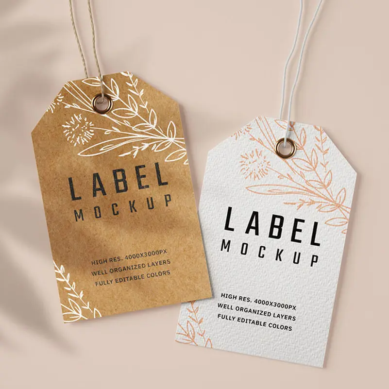 Custom Luxury Garment Swing Tags Clothes Label Brand Name Logo Plastic Hang Tags Custom Paper Hangtags For Clothing Own Logo
