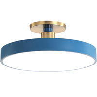 Nouvelles mini-lampes de plafond LED en fer et acrylique, contrôle tactile, design rond, style nordique, pour chambre, balcon, couloir
