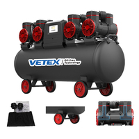 Compresseur d'air portable mini électrique à piston sans huile VETEX avec pompe de 200 L et consommation d'air de 480 L/min pour l'exploitation minière du CO