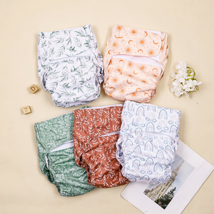 पुनः प्रयोज्य रिसाव रोकथाम चैनल नप्पी के साथ नरम सांस लेने योग्य वयस्क कपड़े के साथ हुक लूप फास्टनर वाशेबल मुद्रित डिजाइन - Product Image 1