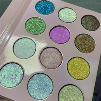 Palette de fards à paupières pressés OEM 15 couleurs, fards à paupières duo multichromes et monochromes, fards à paupières métalliques, palette de fards à paupières DIY
