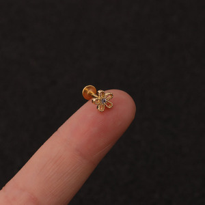 <span class=keywords><strong>Chirurgico</strong></span> In <span class=keywords><strong>Acciaio</strong></span> Inox Labret <span class=keywords><strong>Anello</strong></span> del Labbro Borchie Trago Cartilagine Orecchino 16g Punk Cz Gem Ear Piercing Del Corpo Dei Monili di 6mm - Product Image 6