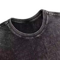 Logo imprimé personnalisé 280G T-shirt vintage lavé à l'acide pour hommes T-shirt surdimensionné vierge en coton épais 100% T-shirt pour hommes en coton