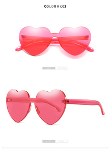 Occhiali da sole senza montatura a forma di cuore <span class=keywords><strong>addio</strong></span> <span class=keywords><strong>al</strong></span> <span class=keywords><strong>nubilato</strong></span> decorazione per feste occhiali da sole fantastici <span class=keywords><strong>accessori</strong></span> per feste in plastica colorata - Product Image 3