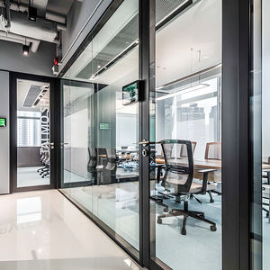 Multi uso di scena della parete divisoria decorativa dell'ufficio di vetro cubico incorniciato di alluminio della parete con il disegno di bellezza - Product Image 6