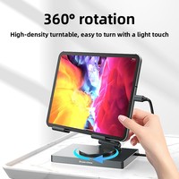 Support de station d'accueil pour tablette avec port Gigabit 2.0, répartiteur USB 3.0, design rotatif et pliable, convertisseur d'extension Type-C