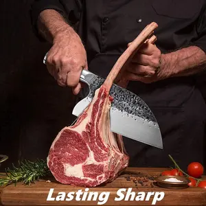 TOALLWIN आपूर्तिकर्ता Yangjiang जाली स्टेनलेस स्टील फ़िले वाइकिंग क्लीवर चाकू जापानी काट boning मांस चाकू कसाई के लिए