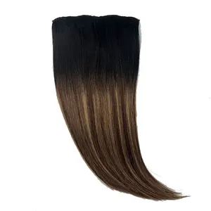 brazilian human hair mixed color T1B#P4/27 clip-on hair extensions human hair with clip