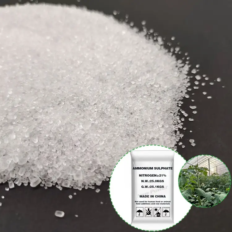Pupuk Amonium Sulfat Kemurnian Tinggi Tingkat Caprolaktam untuk Pertanian Menggunakan Bahan Kimia Anorganik