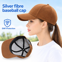 Casquette de baseball unisexe avec doublure en fibre d'argent pour la protection contre les radiations EMF, chapeau de protection anti-ondes électromagnétiques 5G WiFi RF