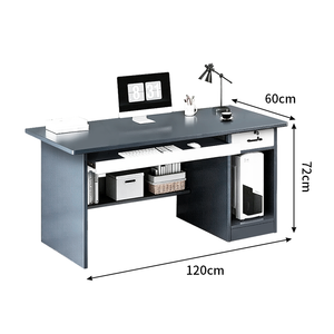Bureau de travail <span class=keywords><strong>à</strong></span> domicile moderne, durable et ergonomique avec armoire <span class=keywords><strong>à</strong></span> classeurs verrouillable et structure <span class=keywords><strong>en</strong></span> bois robuste pour le télétravail et les études - Product Image 2