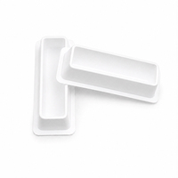 Plateau de stockage d'échantillons de laboratoire en PET blanc haute efficacité, version étroite pour la division d'échantillons par lots, matériel de laboratoire jetable pour la collecte