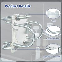 Support de fixation en acier galvanisé à mâchoires en V pour poteaux de 1 à 2 pouces avec boulon en U