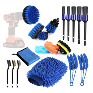 China Directly Auto Car Detailing Drill Cleaning Brush Kit For Interior Car Cleaning Tools Set for Wheels Tire