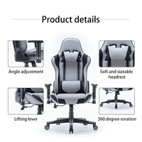 Chaise de bureau ergonomique pivotante pour e-sport, chaise de café internet, chaise d'ordinateur en tissu extensible et respirant