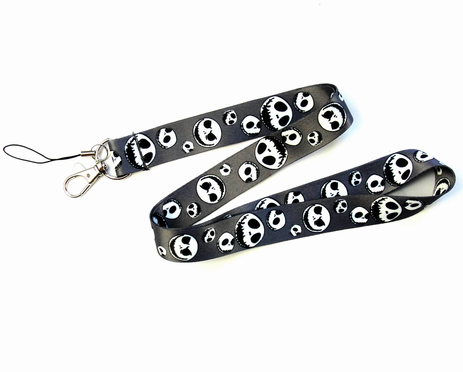 Newest Terror Jack Skellington Lanyards Anti-Lost Neck Strap Phone Case Card Holder Lanyard Satin for Children Halloween Gifts Image 3