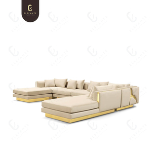 Set di divani da salotto di lusso su misura per la fabbrica vendita calda italiano <span class=keywords><strong>divano</strong></span> componibile ad angolo Set mobili <span class=keywords><strong>divano</strong></span> da soggiorno - Product Image 5