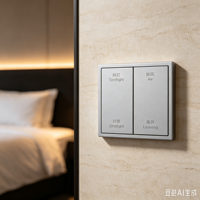 Panel de Interruptores Inteligentes Táctiles Modernos de Pared con 2 Teclas y 4 Controles KNX para Uso Doméstico con Iluminación Inteligente y Control de Escenas de Cortinas